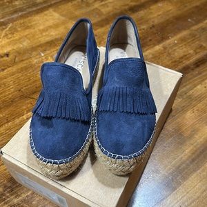 Viscata blue suede women’s espadrille platform size 38